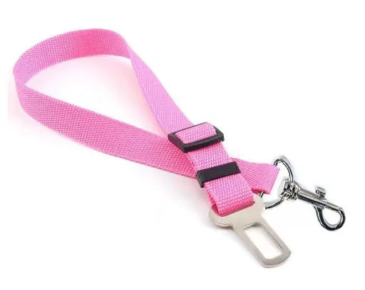 Retractable Dog Car Seat Belt — Adjustable Safety Harness Leash for Car Travel