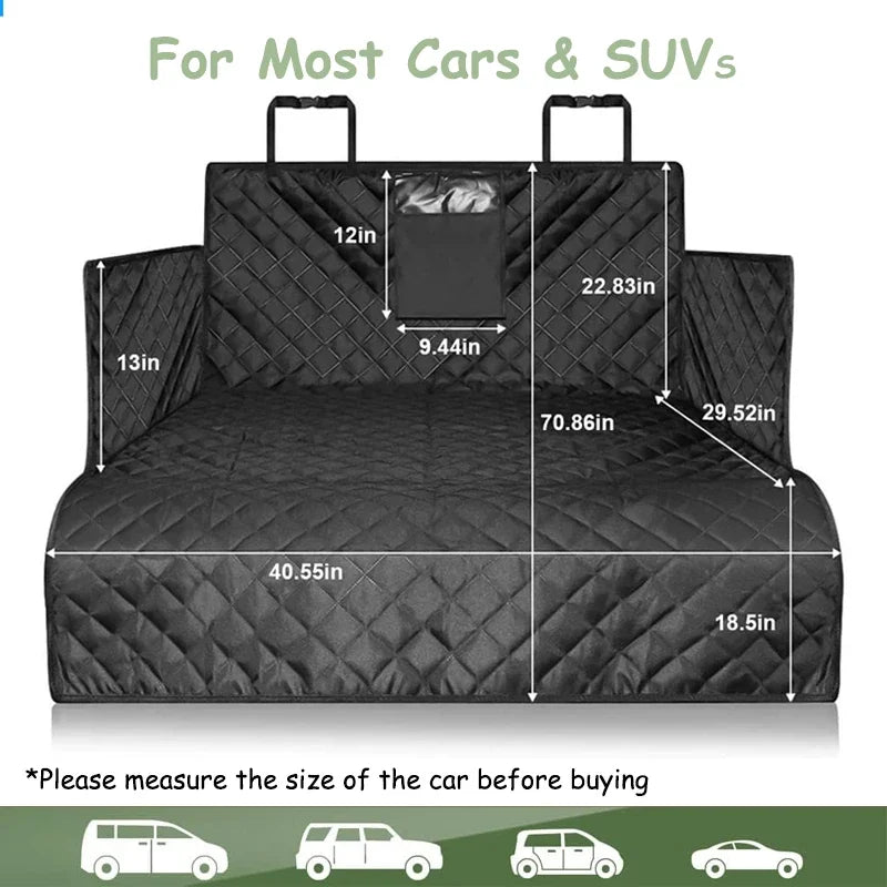 Waterproof Dog Car Hammock Carrier — Back Seat Protector for Cars & SUVs
