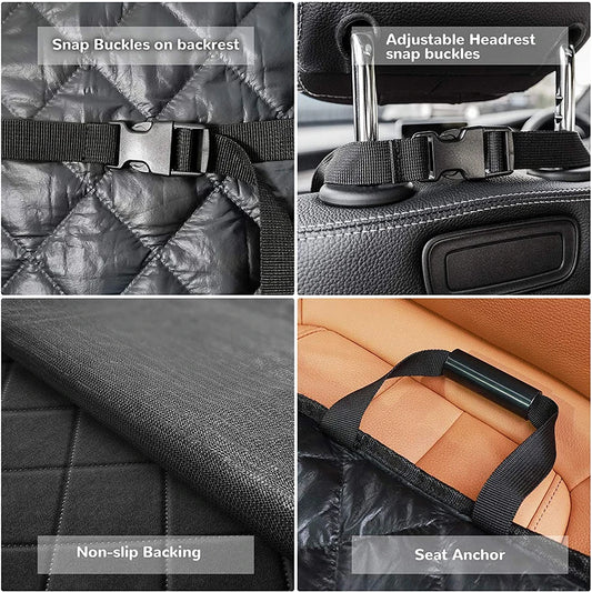 Quilted Waterproof Dog Front Seat Cover — Non-Slip Padded Protector for All Cars