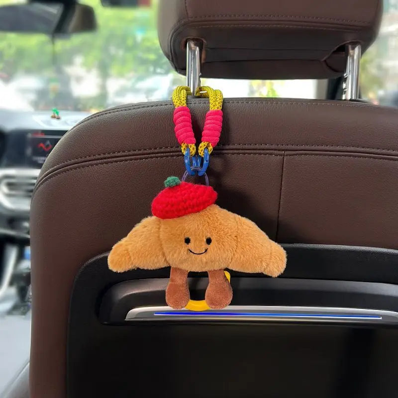 Car Backseat Organizer with Purse Hooks — Cute Multi-Pocket Storage Bag