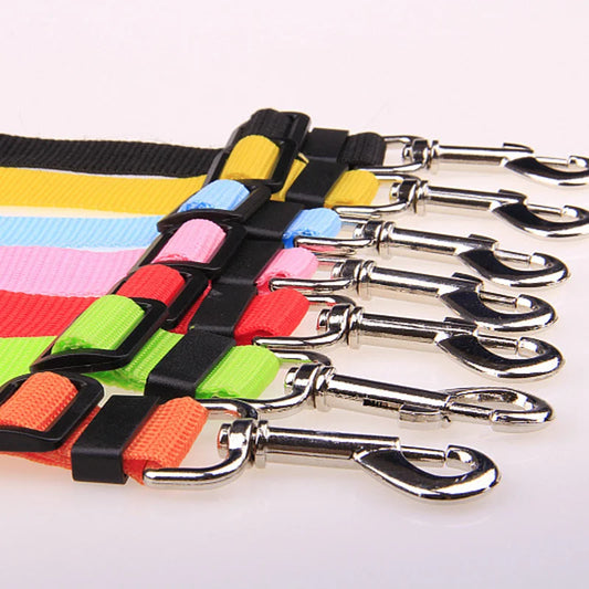 Universal Dog & Cat Car Safety Buckle Clip — Adjustable Nylon, 9 Sizes