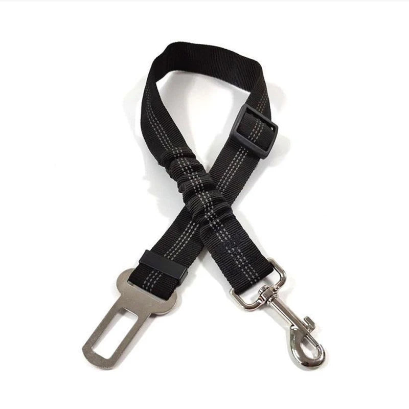 Premium Dog & Cat Car Safety Belt — Reflective Adjustable Traction Collar