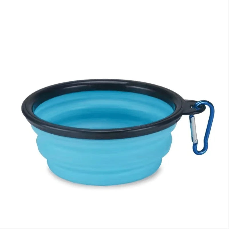 Portable Collapsible Dog Travel Bowl — TPR Silicone Food & Water Feeder, 9 Sizes