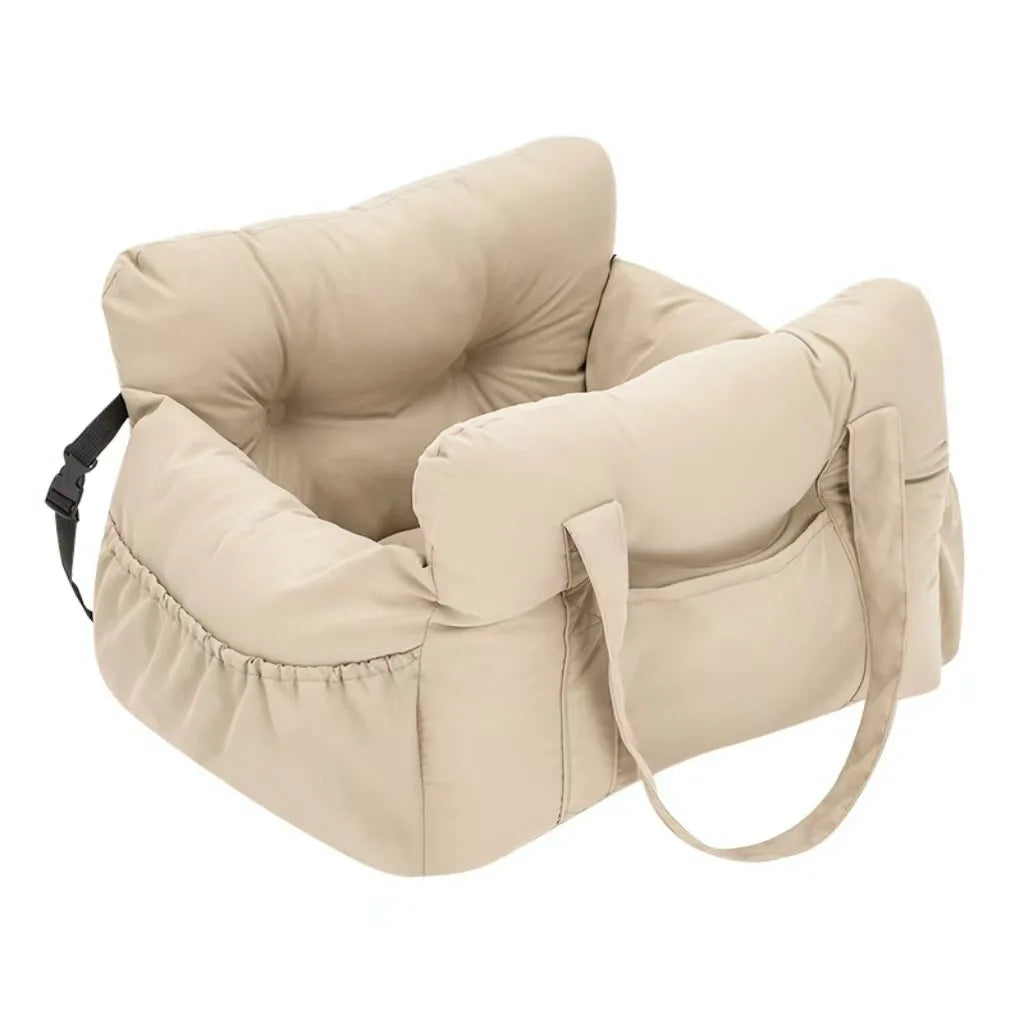 Dog Car Seat with Safety Belt — Non-Slip Washable Travel Carrier, All Sizes