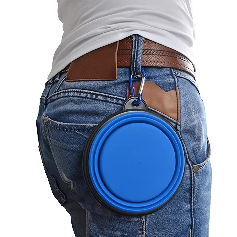 Portable Collapsible Dog Travel Bowl — TPR Silicone Food & Water Feeder, 9 Sizes