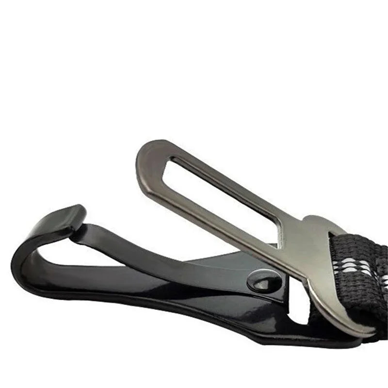 Heavy-Duty Reflective Dog Car Safety Leash — Adjustable Nylon Harness Belt