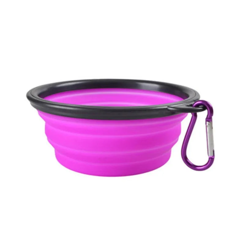 Portable Collapsible Dog Travel Bowl — TPR Silicone Food & Water Feeder, 9 Sizes