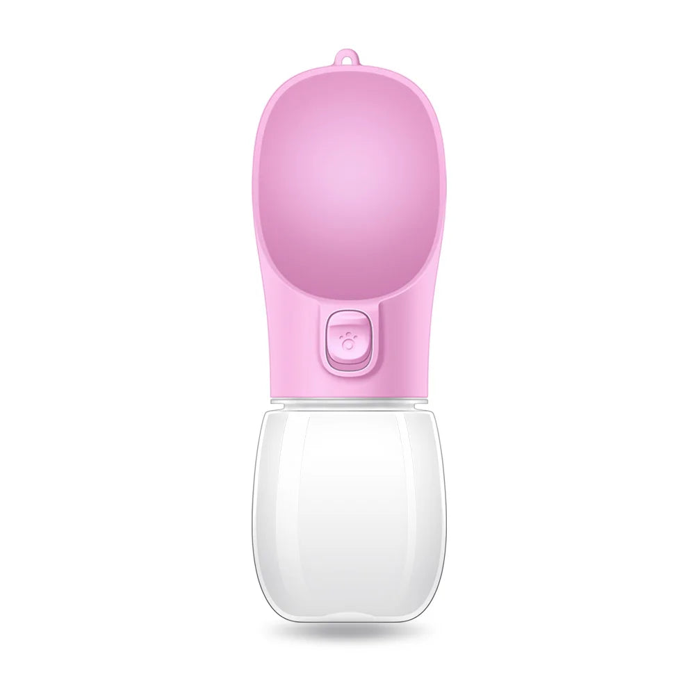 Portable Dog Water Bottle with Flip Bowl — Leakproof, 18 Colors Available