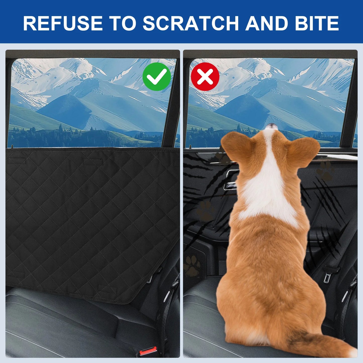 Waterproof Dog Car Door Protector 2-Pack — Anti-Scratch Oxford for Trucks & SUVs
