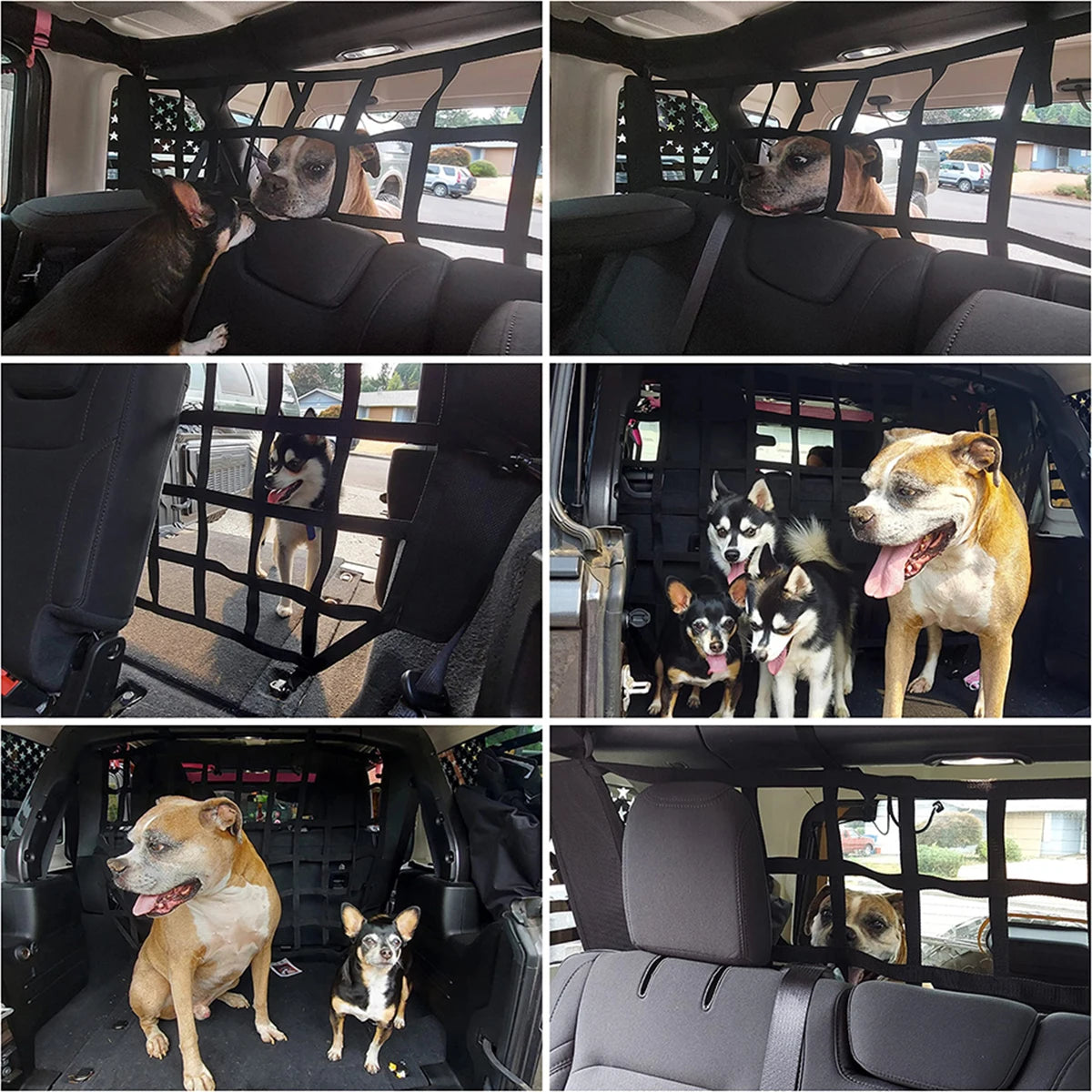 Dog Car Safety Barrier Net for Jeep Wrangler JK/JL/Gladiator 2007–2025