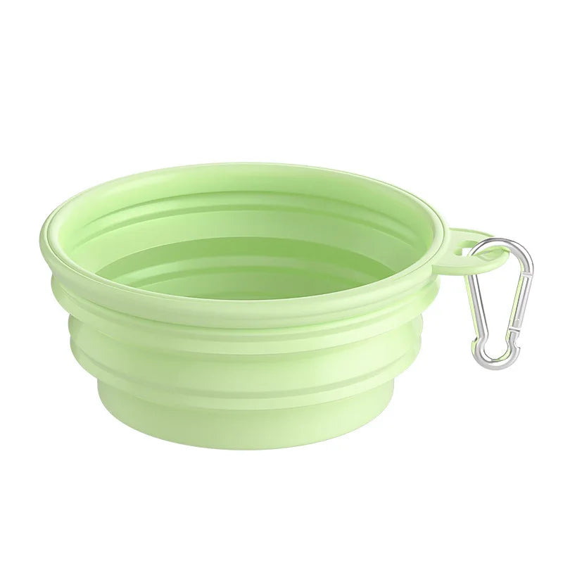 Foldable Dog Travel Bowl — Collapsible Silicone 350ml/1000ml, Multiple Colors