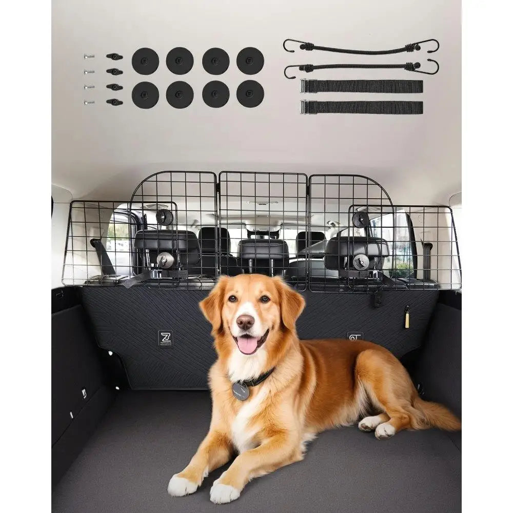 Adjustable Dog Car Barrier — 36 to 60 Inches, Trunk & Cargo Gate