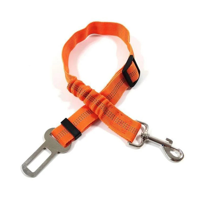 Premium Dog & Cat Car Safety Belt — Reflective Adjustable Traction Collar