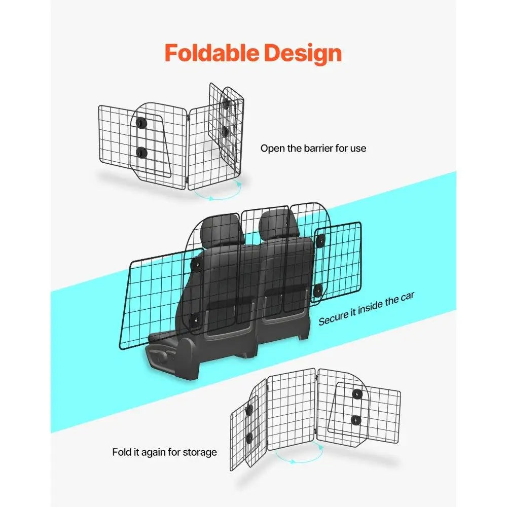 Adjustable Dog Car Barrier — 36 to 60 Inches, Trunk & Cargo Gate