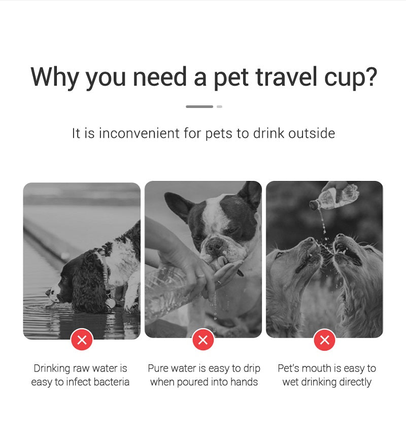 Portable Dog Water Bottle with Flip Bowl — Leakproof, 18 Colors Available