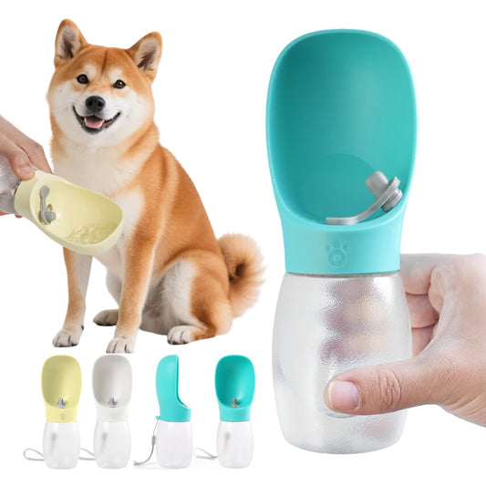 Portable Dog Travel Water Bottle — Leak-Proof with Flip Bowl