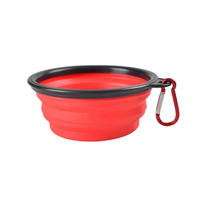 Portable Collapsible Dog Travel Bowl — TPR Silicone Food & Water Feeder, 9 Sizes