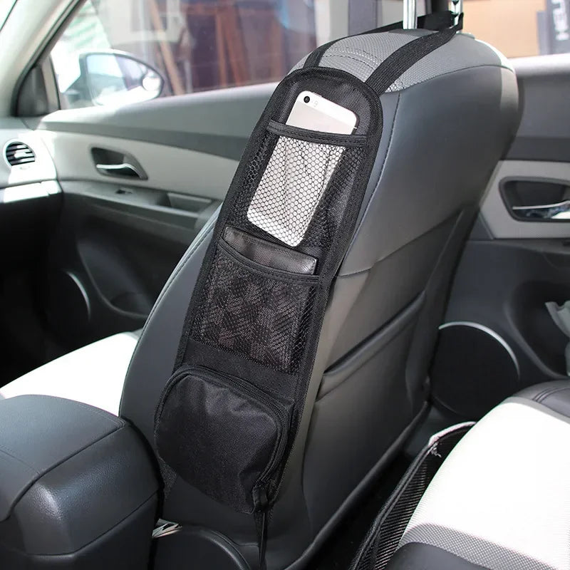 Dog Car Backseat Organizer — Multi-Pocket Storage Bag, Headrest Mount