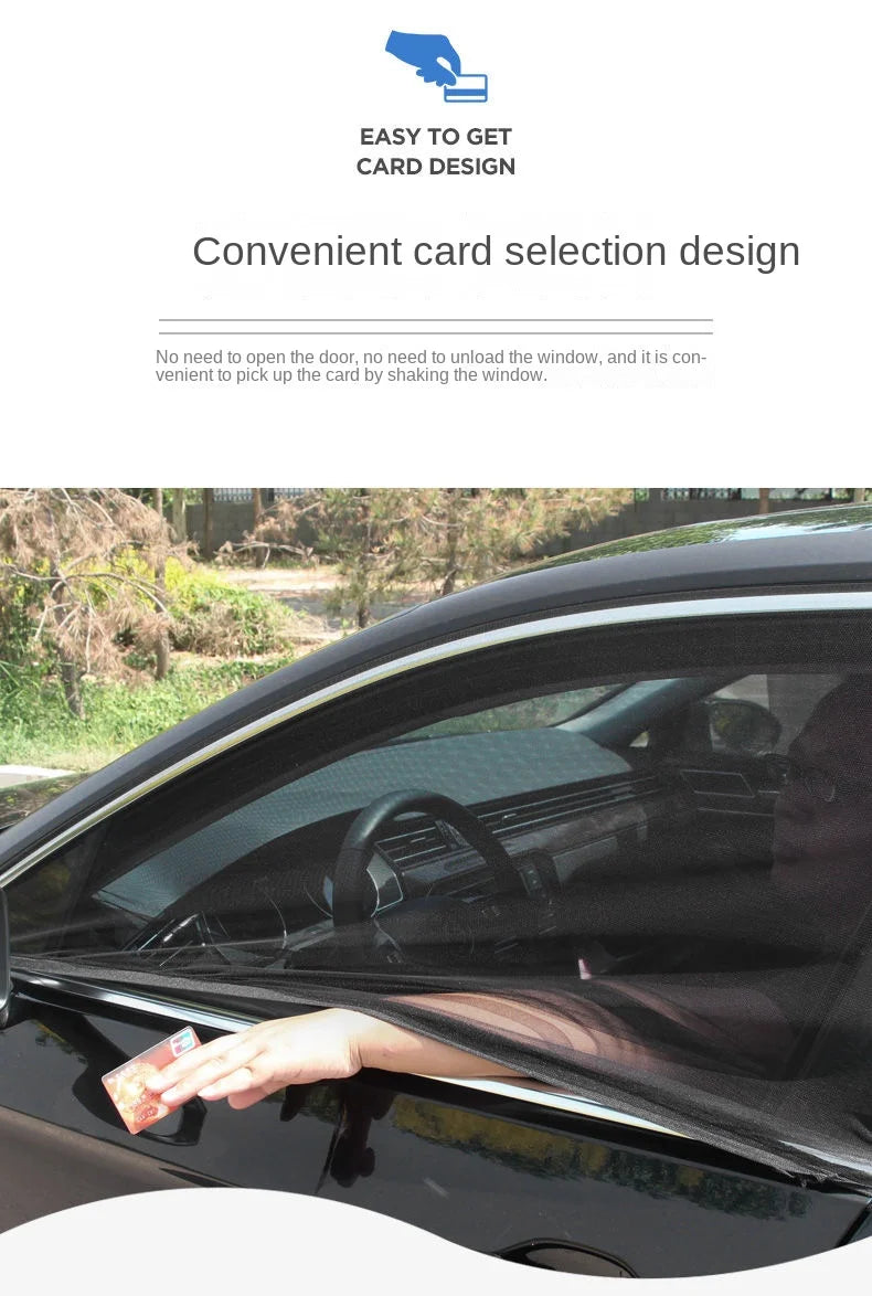 Car Rear Window Sunshade 2-Pack — UV Mesh Privacy Curtain, 6 Colors