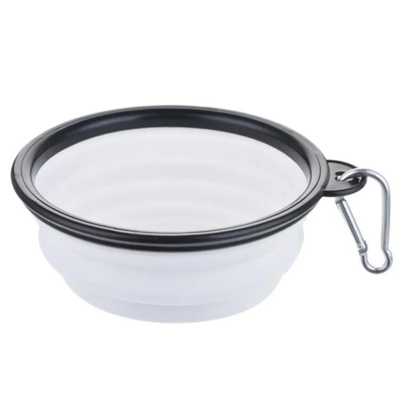 Portable Collapsible Dog Travel Bowl — TPR Silicone Food & Water Feeder, 9 Sizes