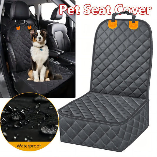 Quilted Waterproof Dog Front Seat Cover — Non-Slip Padded Protector for All Cars