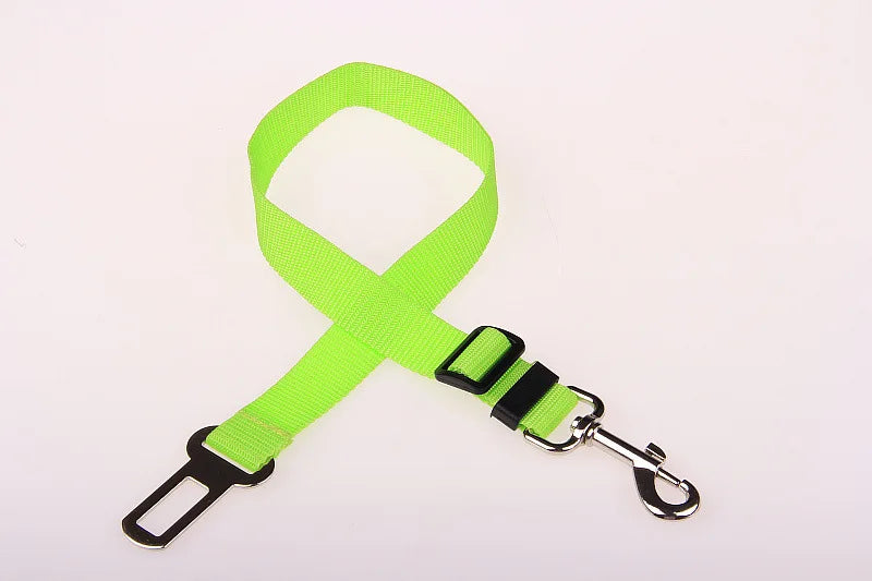 Universal Dog & Cat Car Safety Buckle Clip — Adjustable Nylon, 9 Sizes