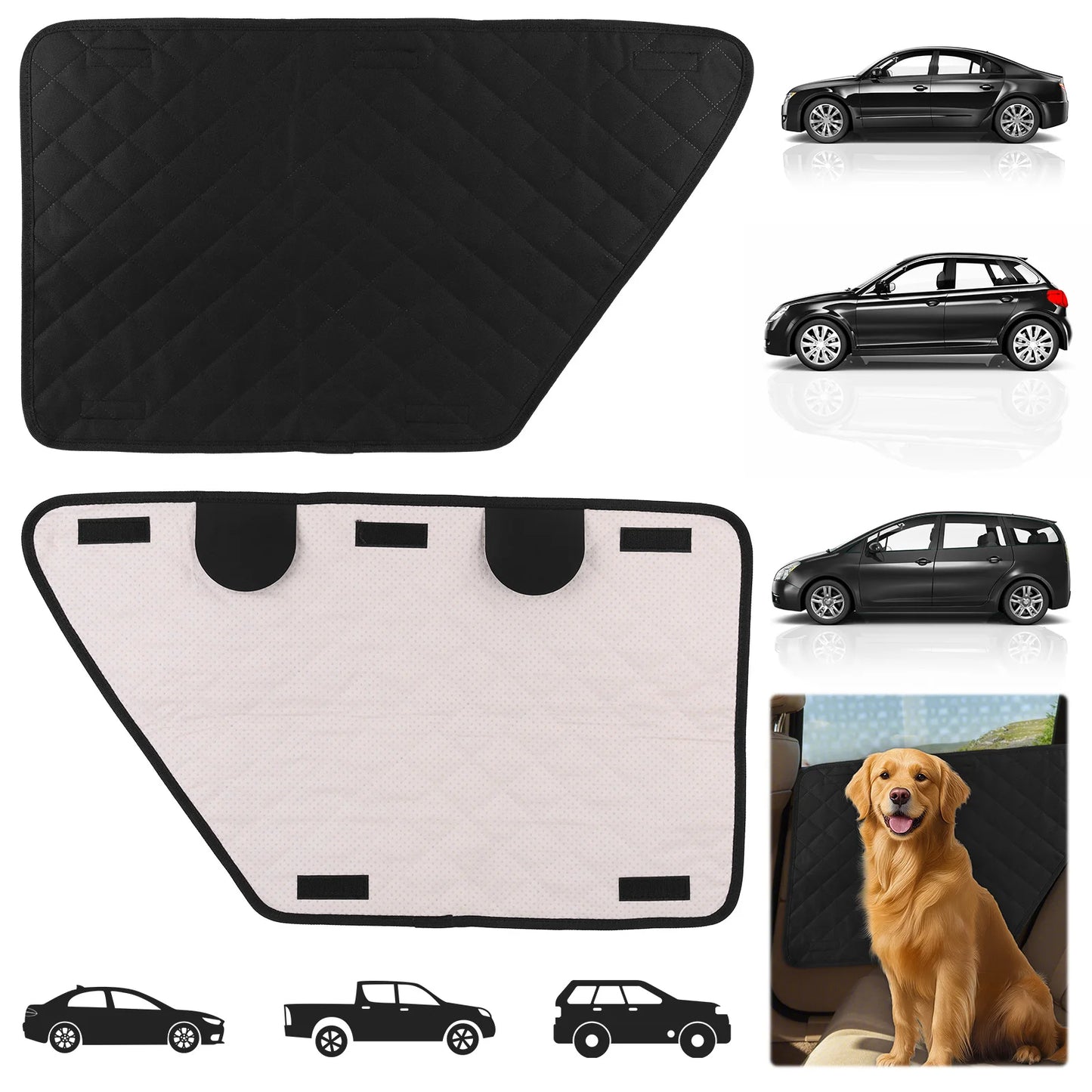 Dog Car Door Protector 2-Pack — Waterproof Oxford Anti-Scratch Interior Cover