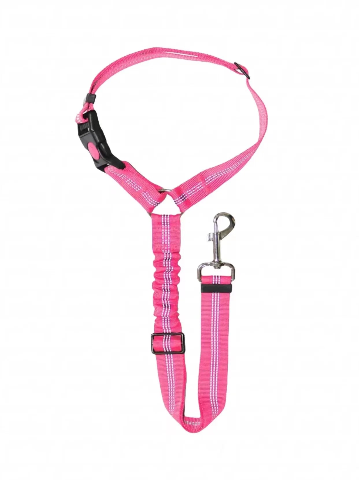 Reflective Dog & Cat Car Safety Belt — Adjustable Collar Leash with Traction Rope