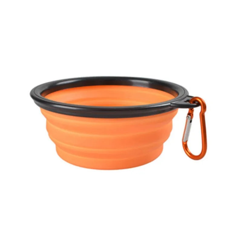 Portable Collapsible Dog Travel Bowl — TPR Silicone Food & Water Feeder, 9 Sizes