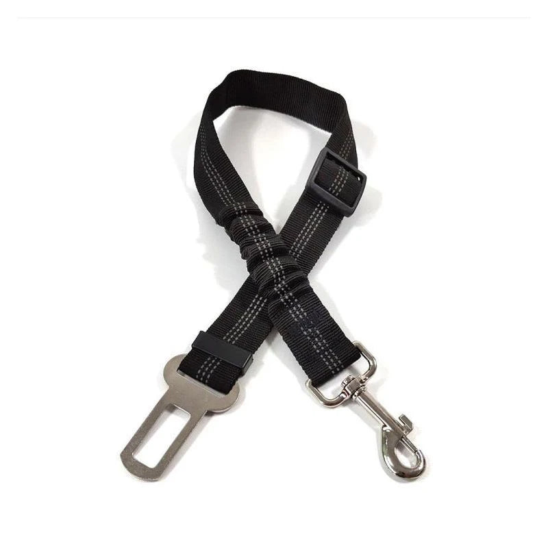 Nylon Dog Seat Belt Harness with Bungee Buffer — Reflective, Multiple Sizes