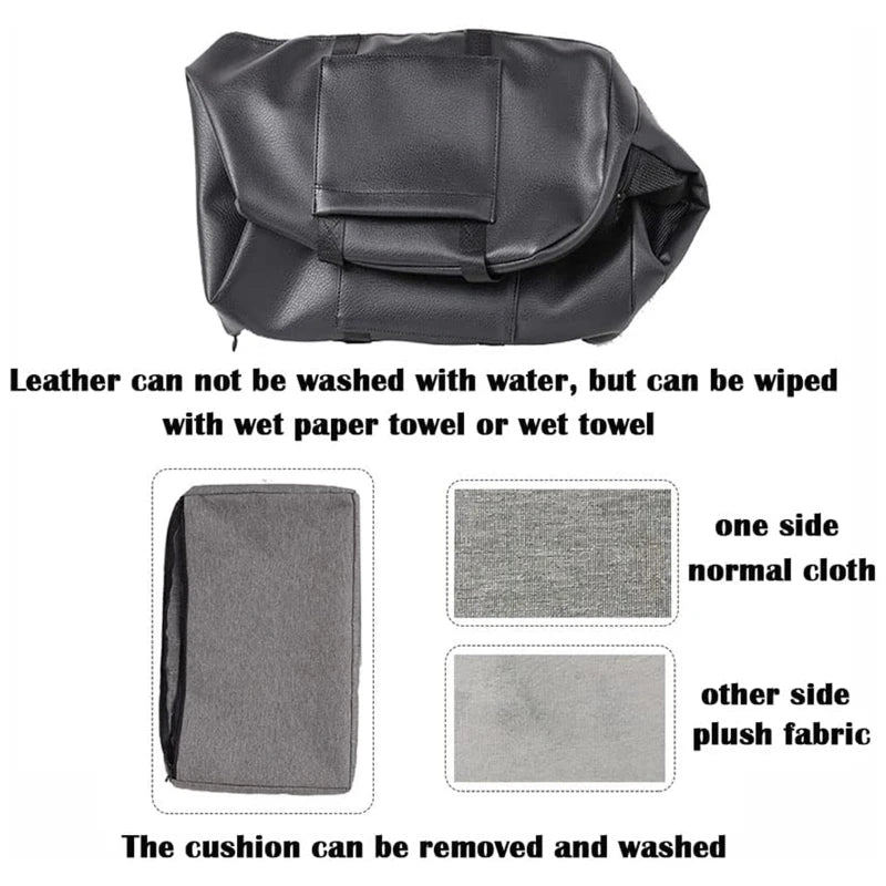 Small Dog Car Console Booster Seat — Removable Cushion, Breathable Mesh