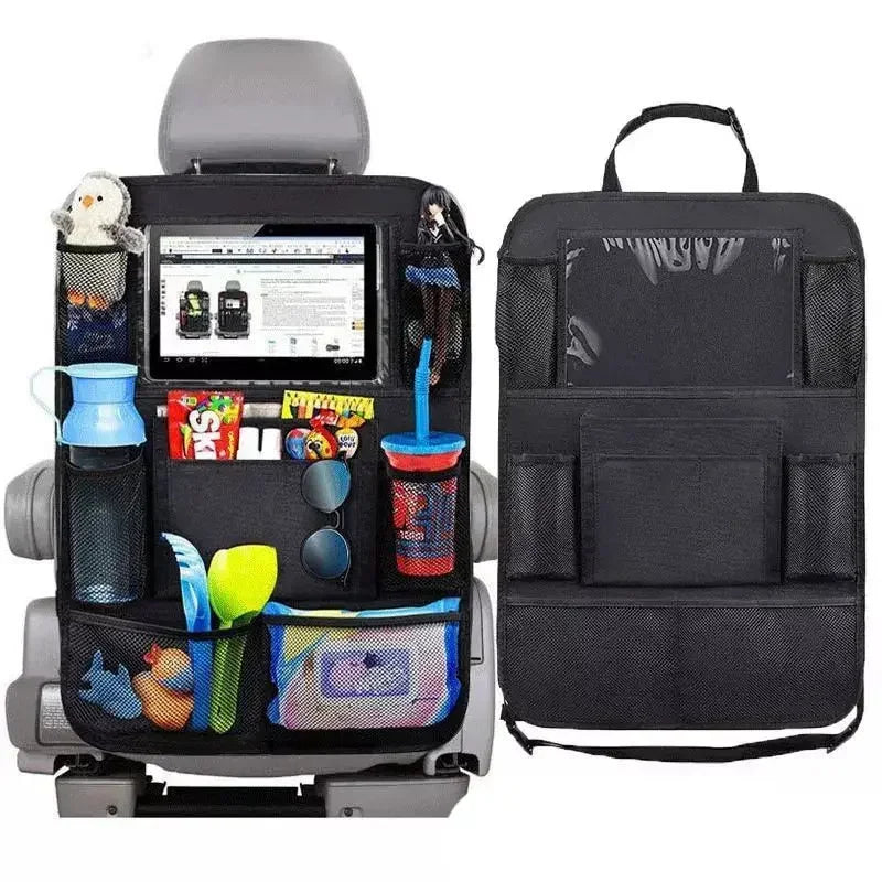 Dog Car Backseat Organizer — Multi-Pocket Storage Bag, Headrest Mount