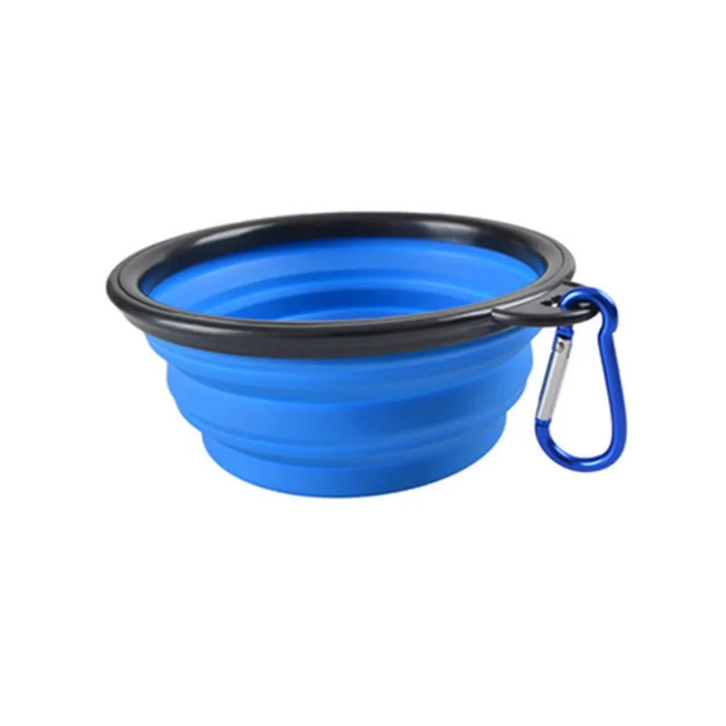 Portable Collapsible Dog Travel Bowl — TPR Silicone Food & Water Feeder, 9 Sizes