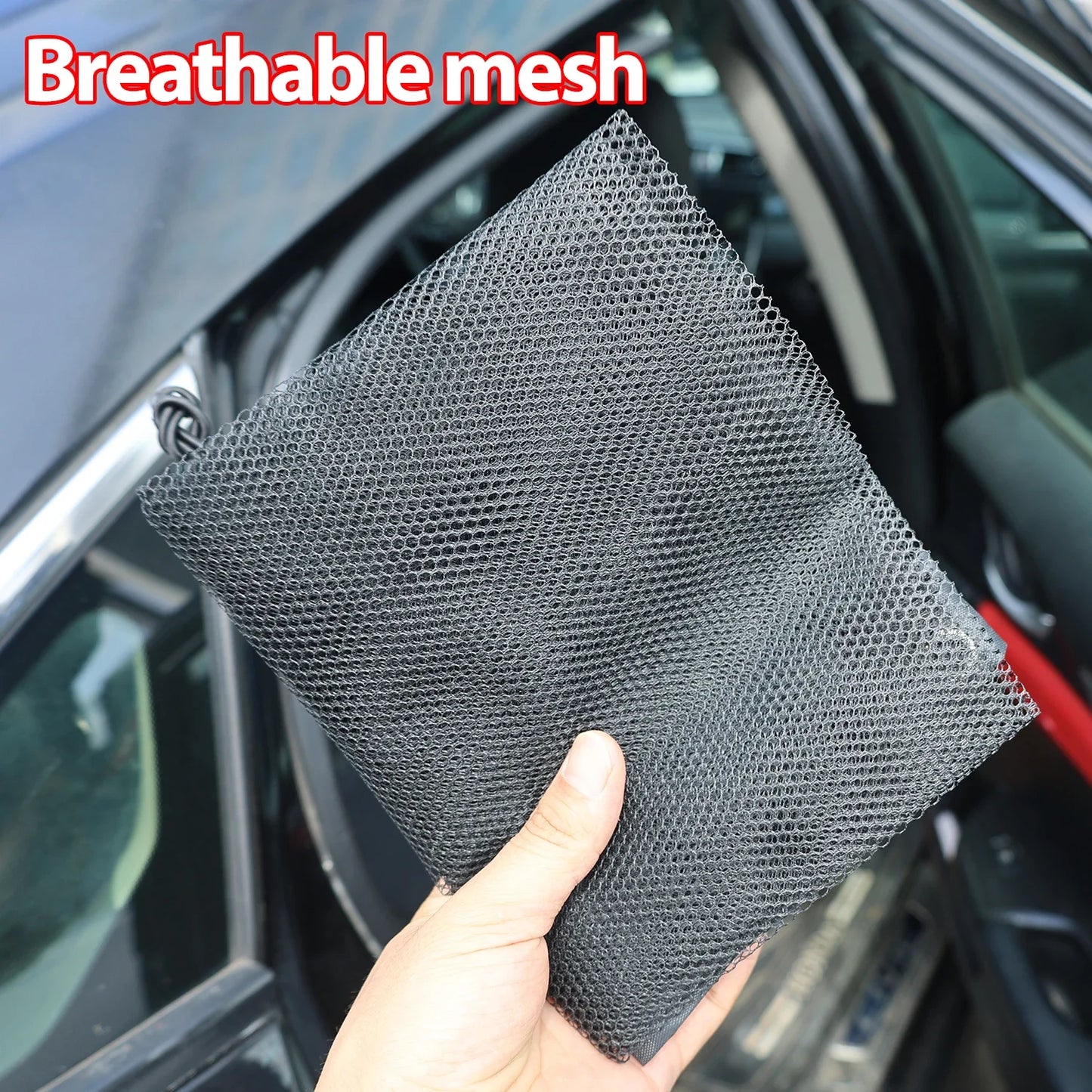 Universal Dog Car Safety Barrier Mesh Net — ISOFIX Compatible for SUVs