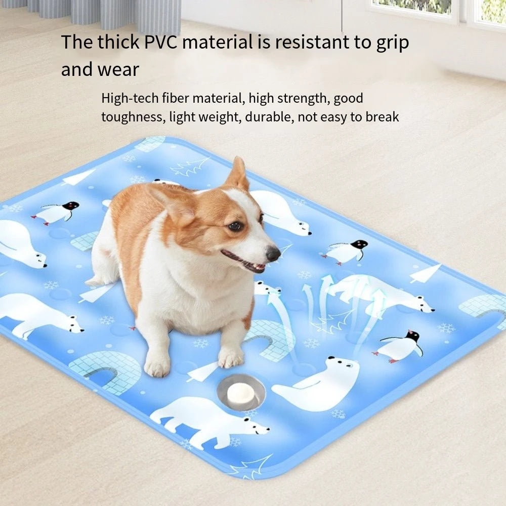 Self-Cooling Pet Mat with Water Gel — Ice Pad for Dogs & Cats, S to XL