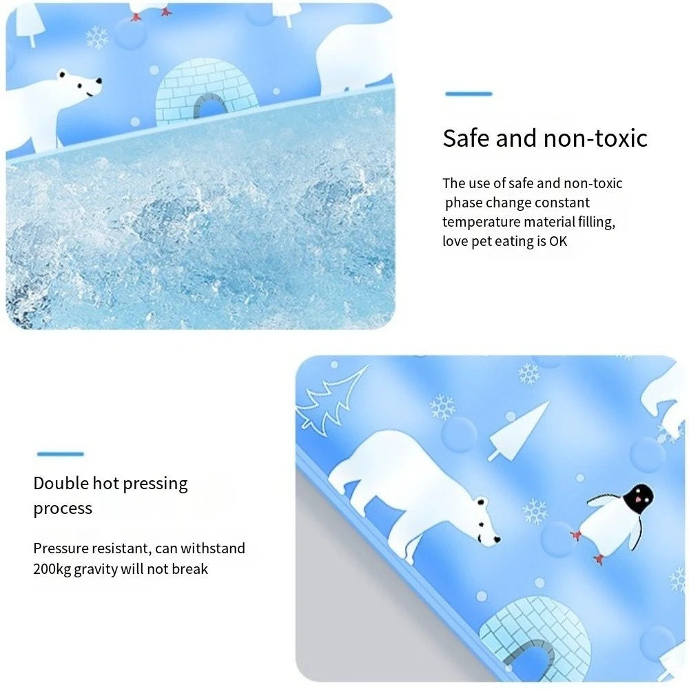 Self-Cooling Pet Mat with Water Gel — Ice Pad for Dogs & Cats, S to XL