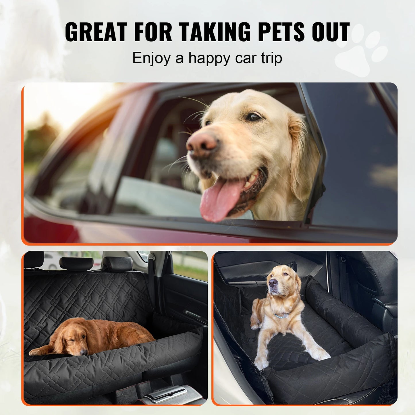 Waterproof Dog Booster Seat with Safety Leash — Medium & Large Dogs