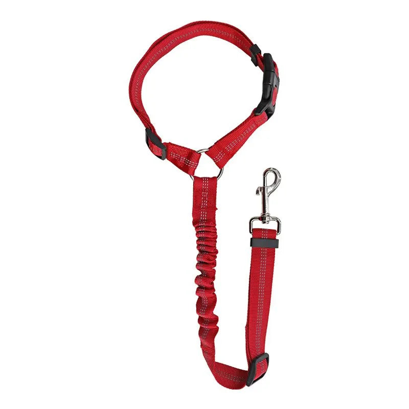 Telescopic Dog Car Seat Belt — Anti-Burst Shock-Absorbing Safety Strap