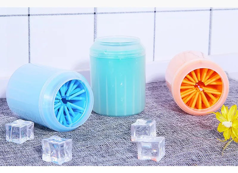 Portable Dog Paw Cleaner Cup — Soft Silicone Foot Washing Brush, 9 Sizes