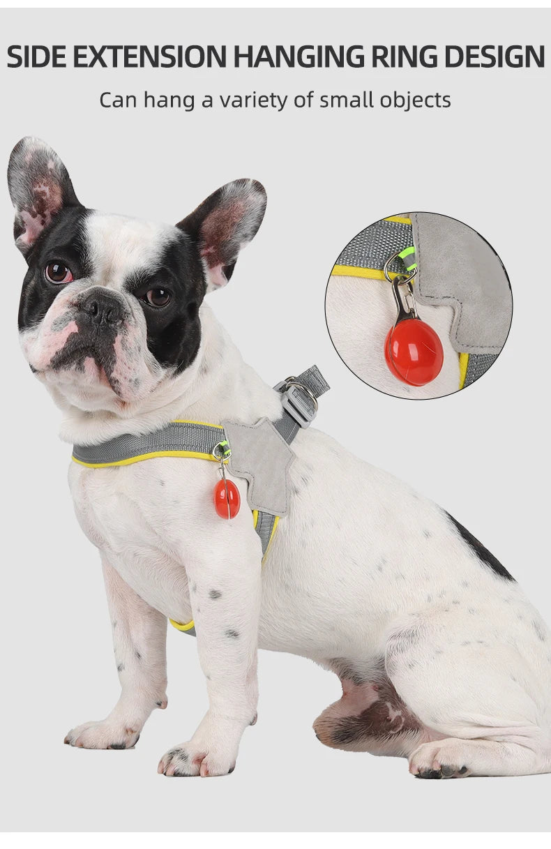 Reflective No-Pull Dog Car Harness Vest — Adjustable Safety Harness, XS to XL