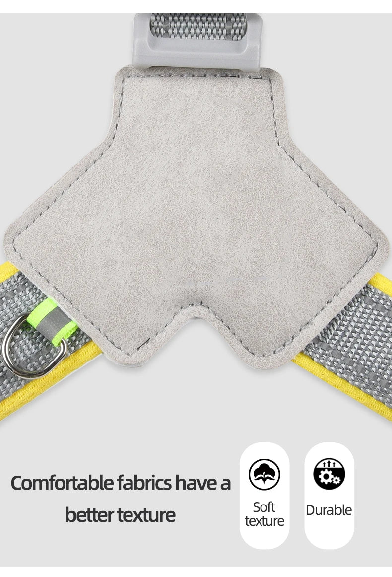 Reflective No-Pull Dog Car Harness Vest — Adjustable Safety Harness, XS to XL