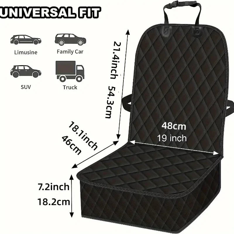 Dog Front Passenger Seat Protector — Non-Slip Waterproof Car Seat Cover