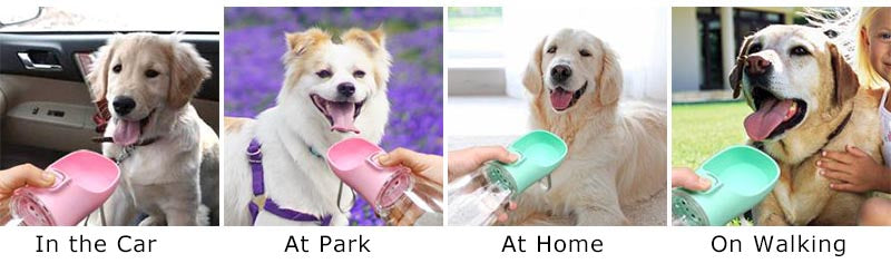 Portable Dog Water Bottle with Flip Bowl — Leakproof, 18 Colors Available