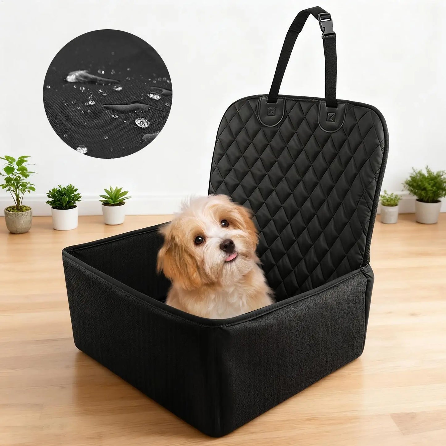 SUV Dog Booster Car Seat — Waterproof Carseat Cushion Carrier for Large Dogs