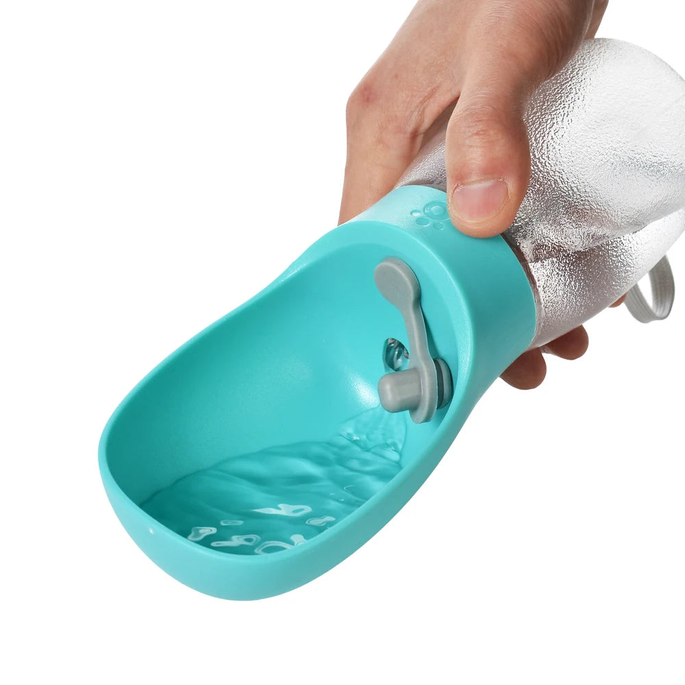 Portable Dog Travel Water Bottle — Leak-Proof with Flip Bowl