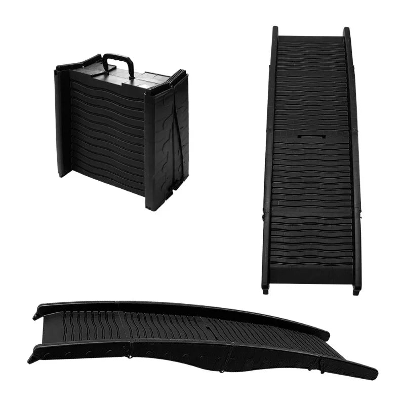 Folding Pet Car Steps with Non-Slip Surface — Dog Climbing Ladder for Large Dogs