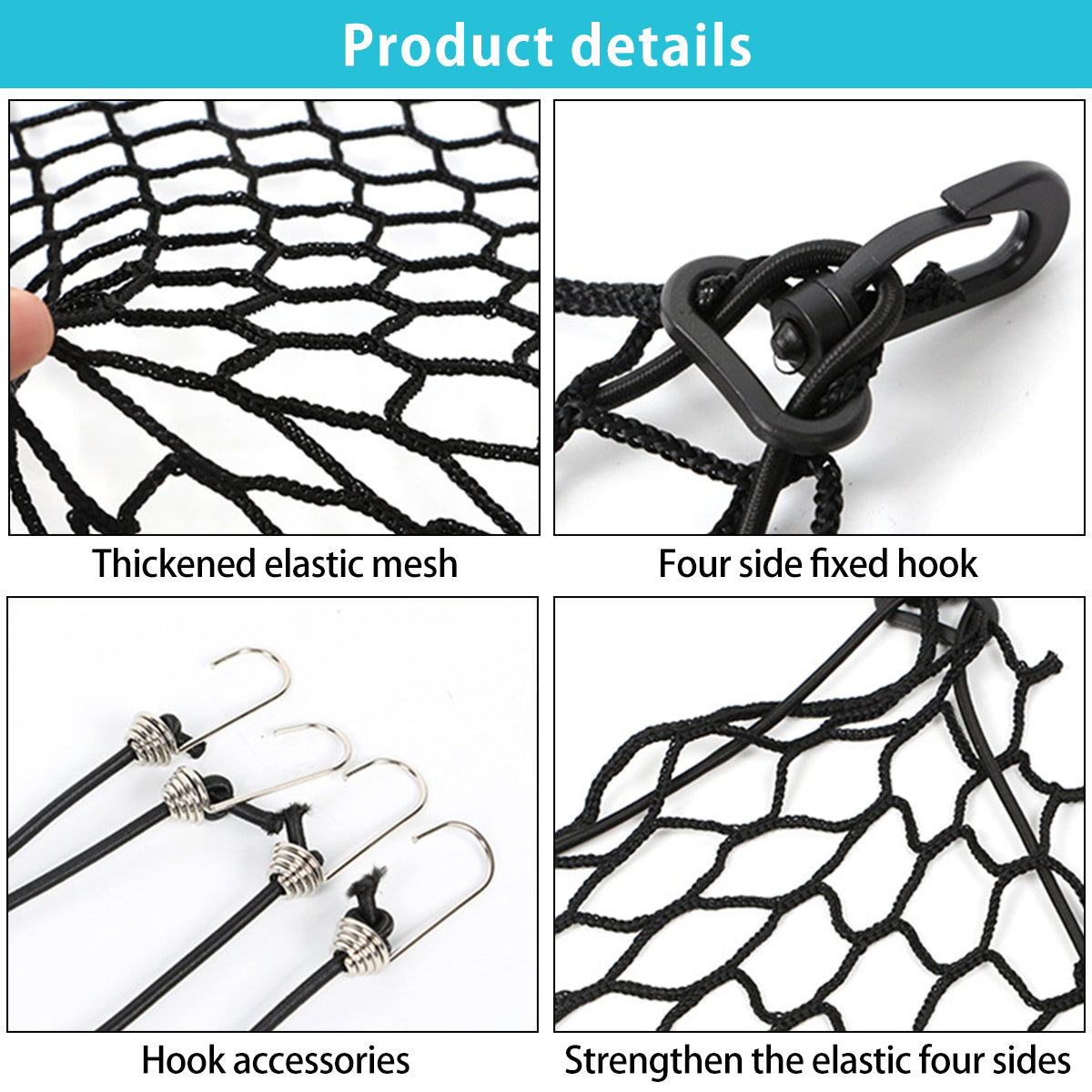 Foldable Dog Car Barrier Net — Elastic Durable Safety Fence with Hooks 2024