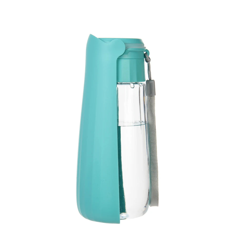 Outdoor Portable Dog Water Bottle with Drinking Bowl — Leak-Proof, 3 Sizes