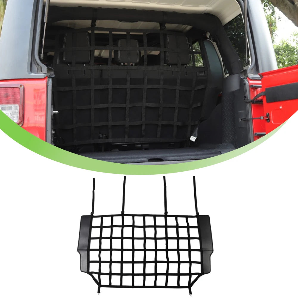 Dog Car Safety Barrier Net for Jeep Wrangler JK/JL/Gladiator 2007–2025