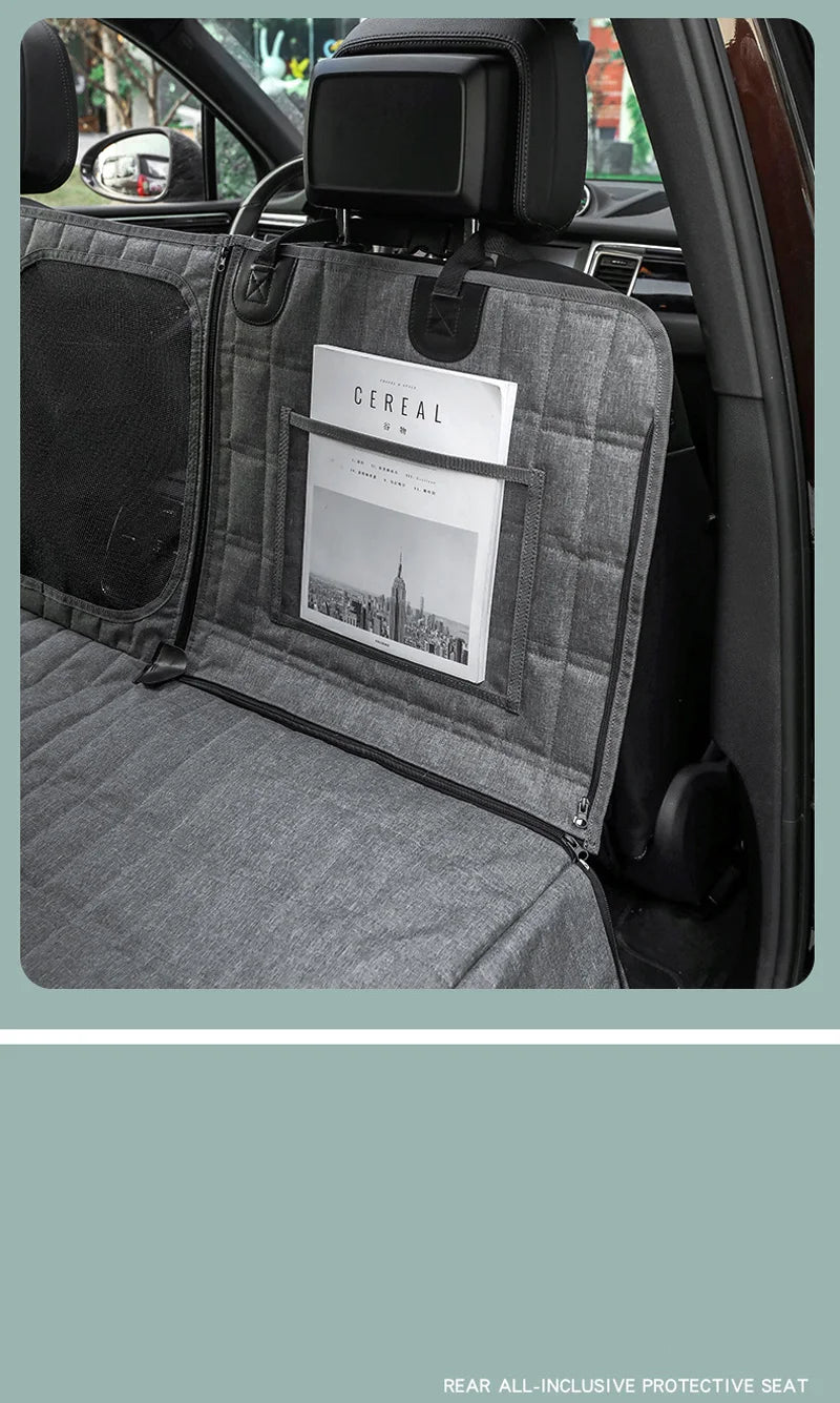 Large Dog Car Seat Hammock — Waterproof Anti-Slip Travel Protector Mat